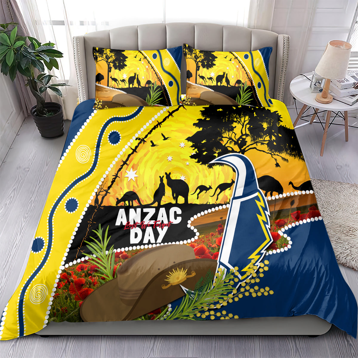 Cowboys ANZAC Day Bedding Set Rosemary Starring Night Style