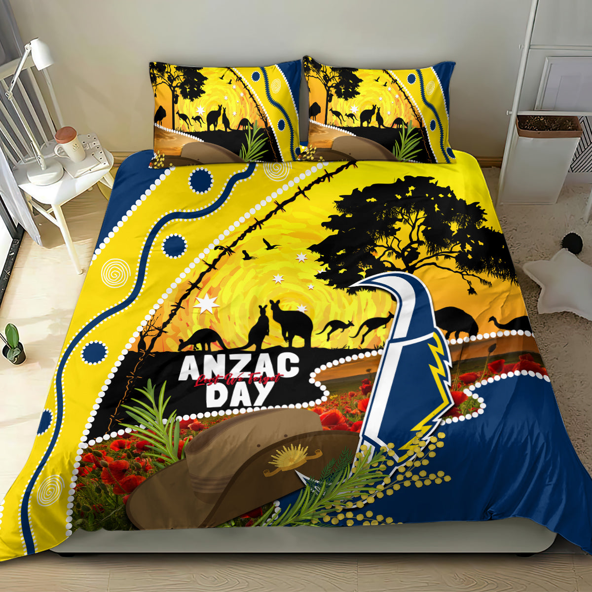 Cowboys ANZAC Day Bedding Set Rosemary Starring Night Style