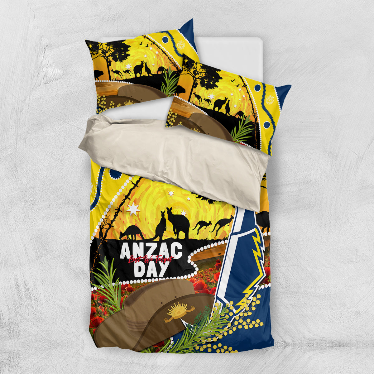 Cowboys ANZAC Day Bedding Set Rosemary Starring Night Style