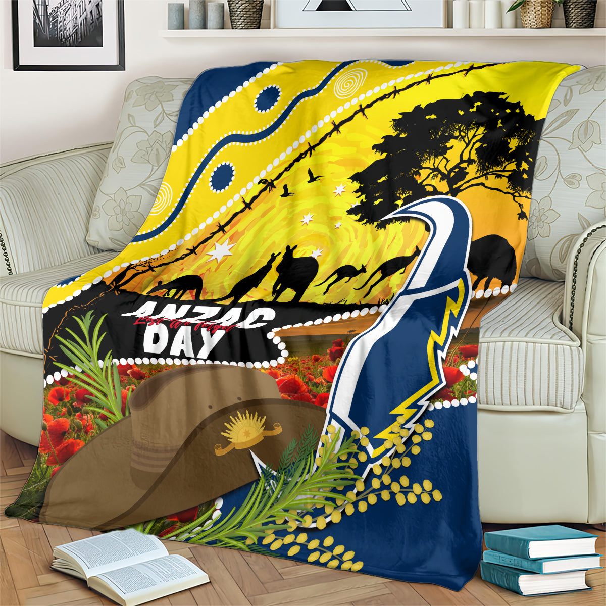 Cowboys ANZAC Day Blanket Rosemary Starring Night Style