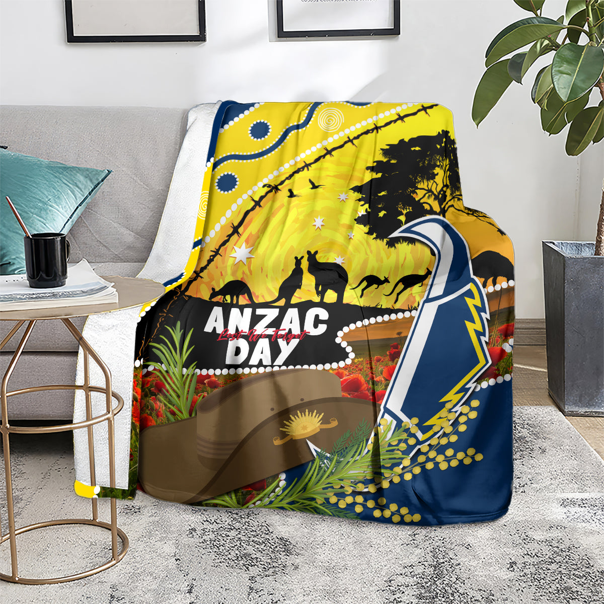 Cowboys ANZAC Day Blanket Rosemary Starring Night Style