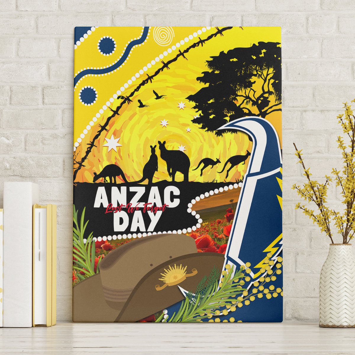 Cowboys ANZAC Day Canvas Wall Art Rosemary Starring Night Style