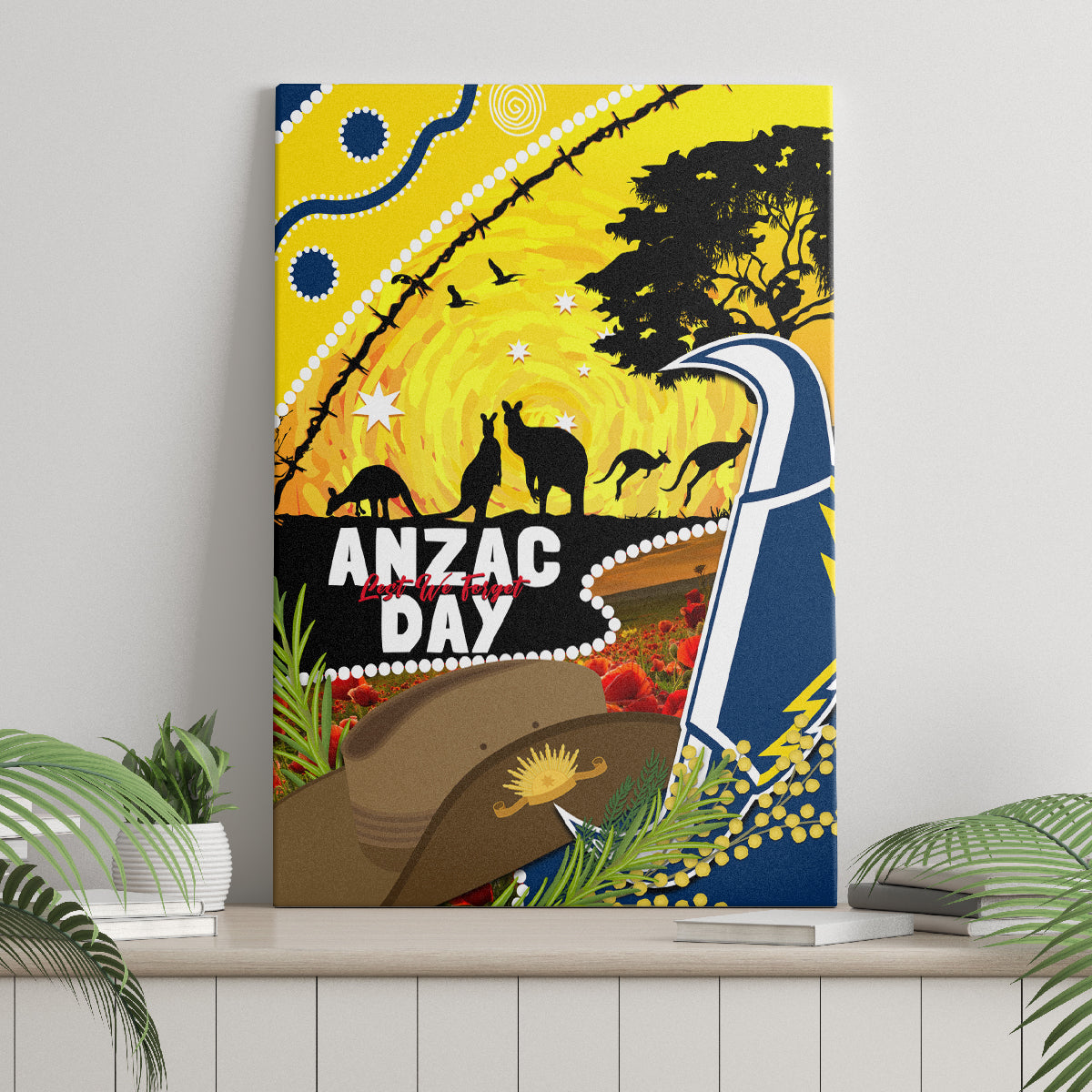 Cowboys ANZAC Day Canvas Wall Art Rosemary Starring Night Style
