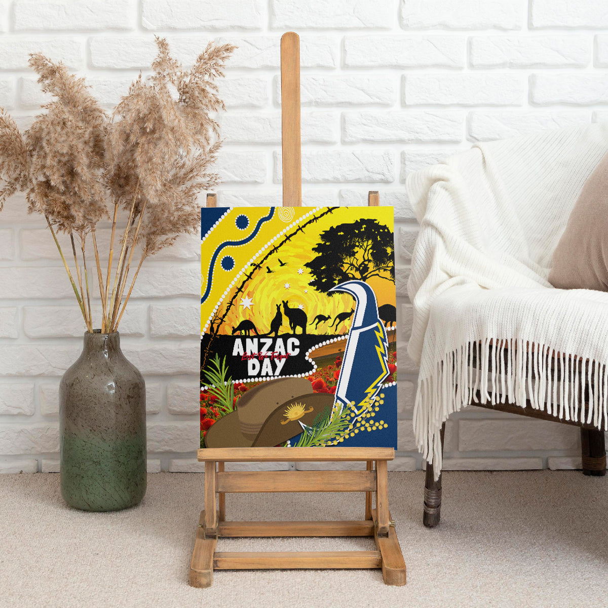 Cowboys ANZAC Day Canvas Wall Art Rosemary Starring Night Style