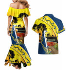 Cowboys ANZAC Day Couples Matching Mermaid Dress and Hawaiian Shirt Rosemary Starring Night Style