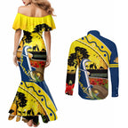 Cowboys ANZAC Day Couples Matching Mermaid Dress and Long Sleeve Button Shirt Rosemary Starring Night Style