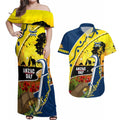 Cowboys ANZAC Day Couples Matching Off Shoulder Maxi Dress and Hawaiian Shirt Rosemary Starring Night Style