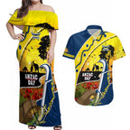 Cowboys ANZAC Day Couples Matching Off Shoulder Maxi Dress and Hawaiian Shirt Rosemary Starring Night Style