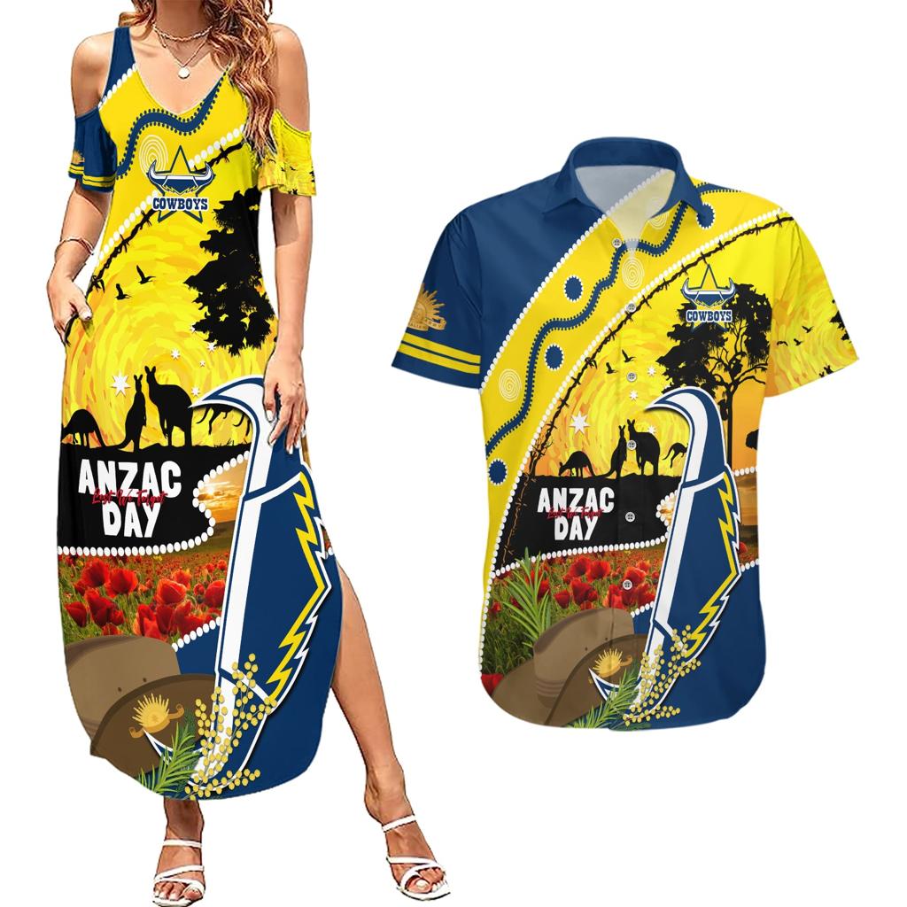 Cowboys ANZAC Day Couples Matching Summer Maxi Dress and Hawaiian Shirt Rosemary Starring Night Style