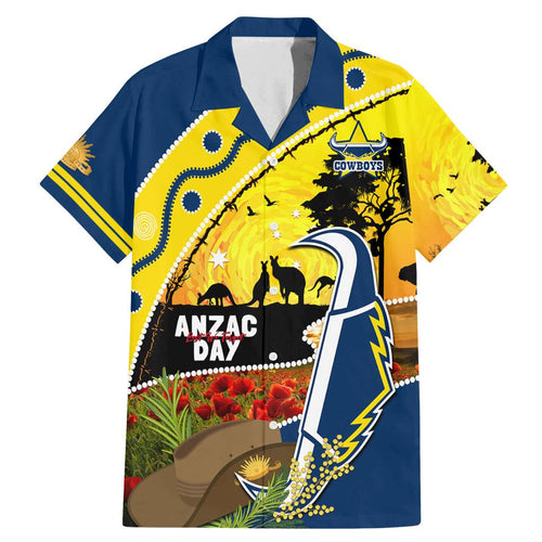 Cowboys ANZAC Day Family Matching Mermaid Dress and Hawaiian Shirt Rosemary Starring Night Style