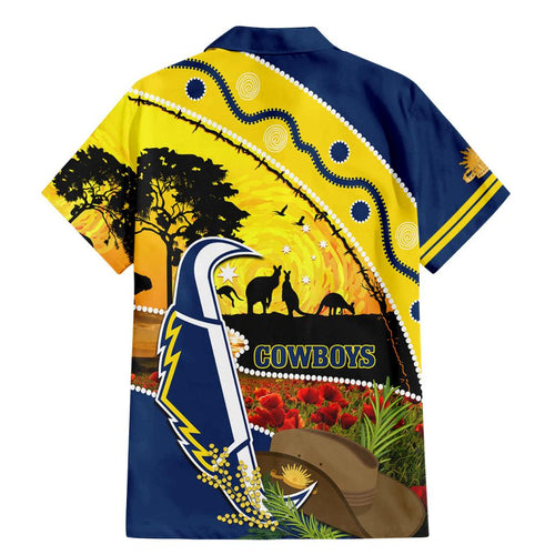 Cowboys ANZAC Day Family Matching Mermaid Dress and Hawaiian Shirt Rosemary Starring Night Style