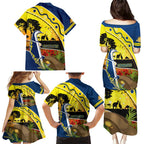 Cowboys ANZAC Day Family Matching Puletasi and Hawaiian Shirt Rosemary Starring Night Style