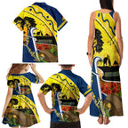 Cowboys ANZAC Day Family Matching Tank Maxi Dress and Hawaiian Shirt Rosemary Starring Night Style