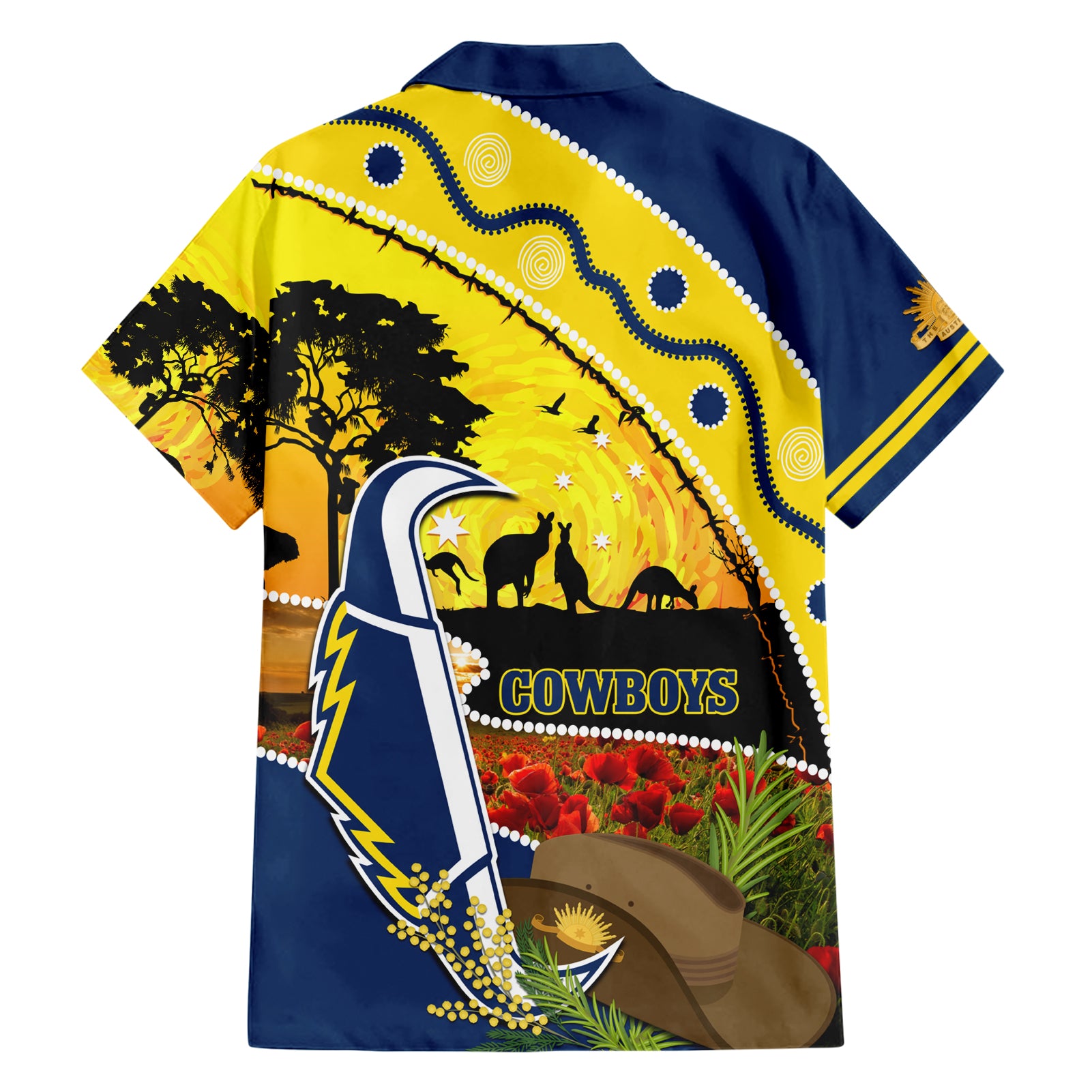 Cowboys ANZAC Day Hawaiian Shirt Rosemary Starring Night Style