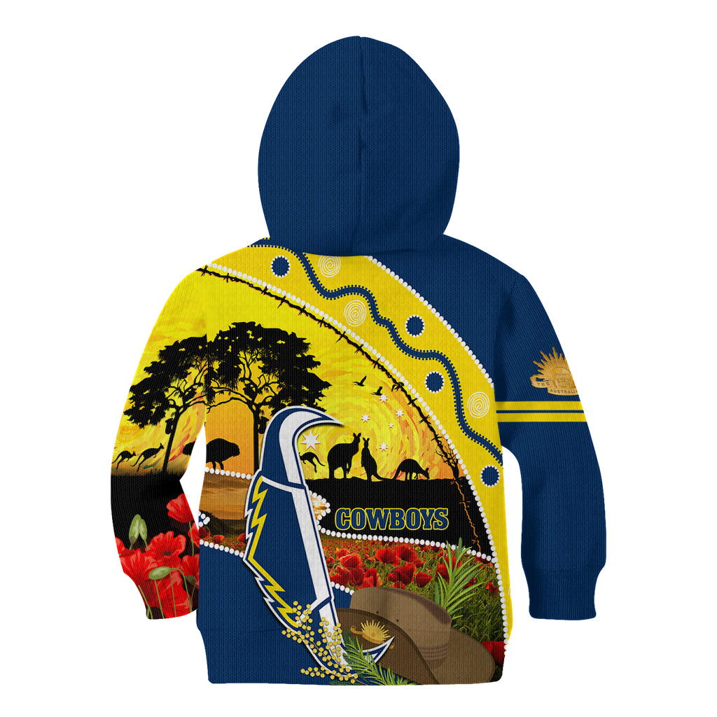 Cowboys ANZAC Day Kid Hoodie Rosemary Starring Night Style