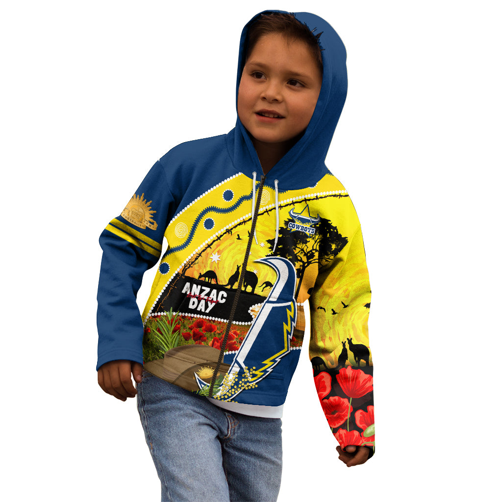 Cowboys ANZAC Day Kid Hoodie Rosemary Starring Night Style