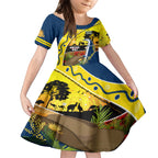 Cowboys ANZAC Day Kid Short Sleeve Dress Rosemary Starring Night Style