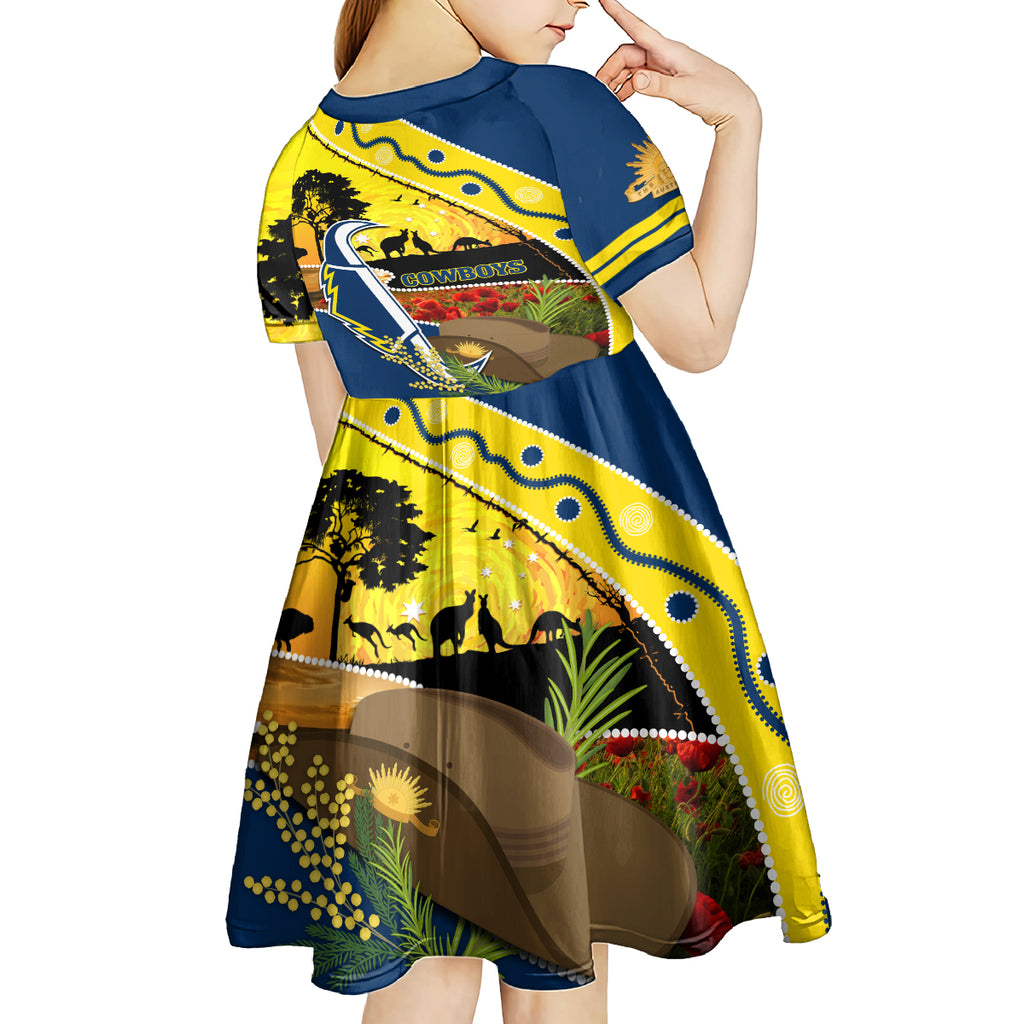 Cowboys ANZAC Day Kid Short Sleeve Dress Rosemary Starring Night Style