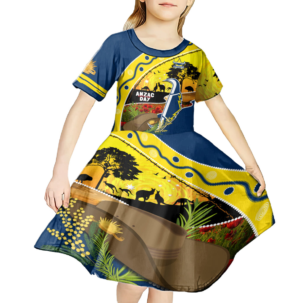 Cowboys ANZAC Day Kid Short Sleeve Dress Rosemary Starring Night Style