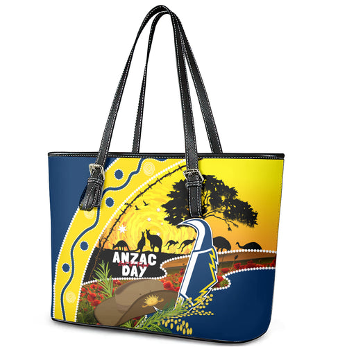 Cowboys ANZAC Day Leather Tote Bag Rosemary Starring Night Style