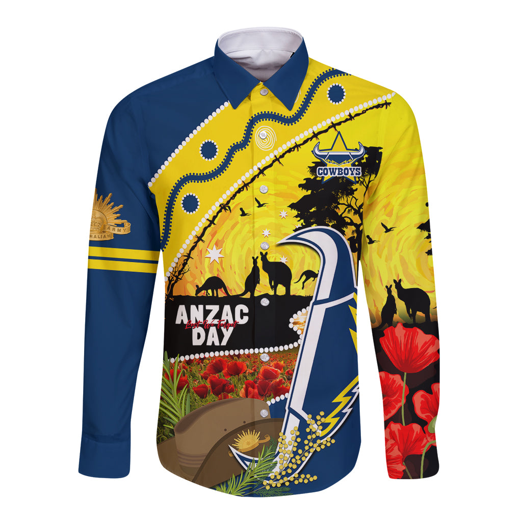 Cowboys ANZAC Day Long Sleeve Button Shirt Rosemary Starring Night Style
