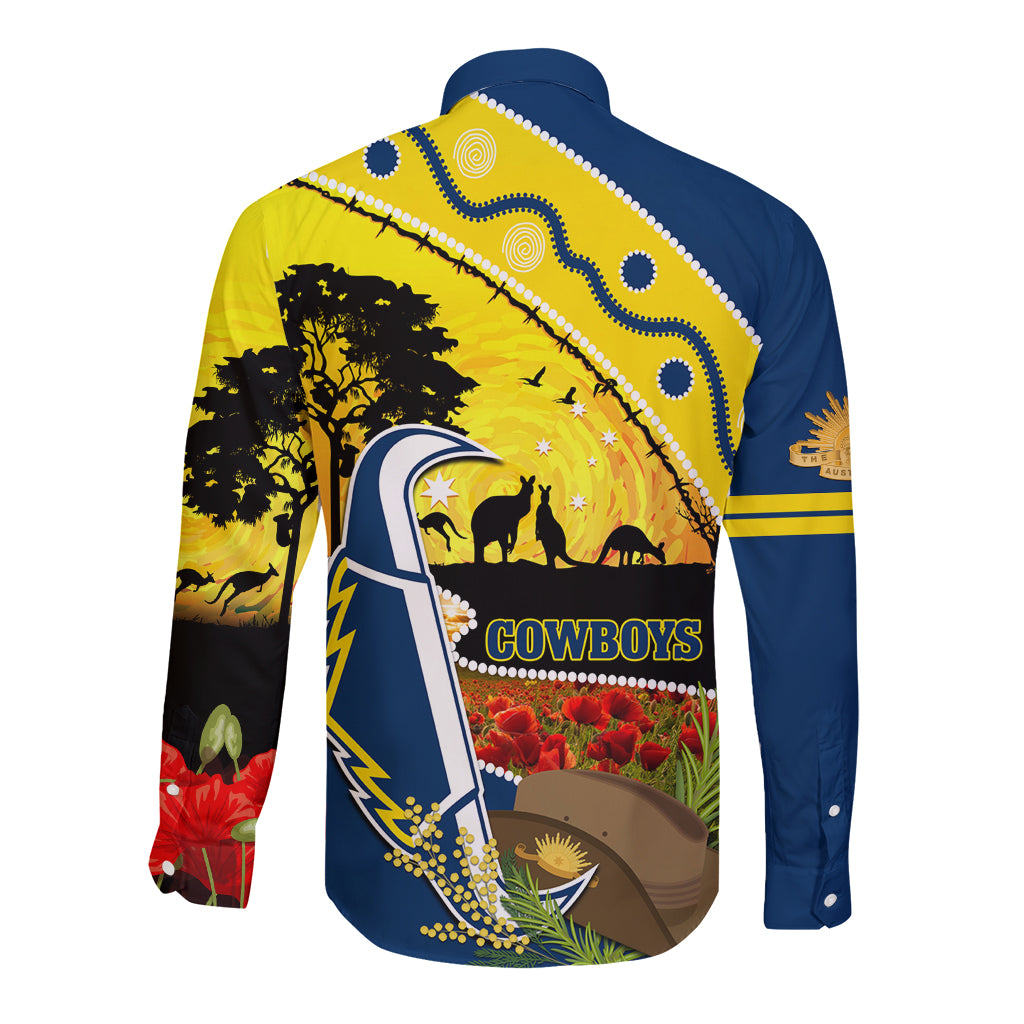Cowboys ANZAC Day Long Sleeve Button Shirt Rosemary Starring Night Style