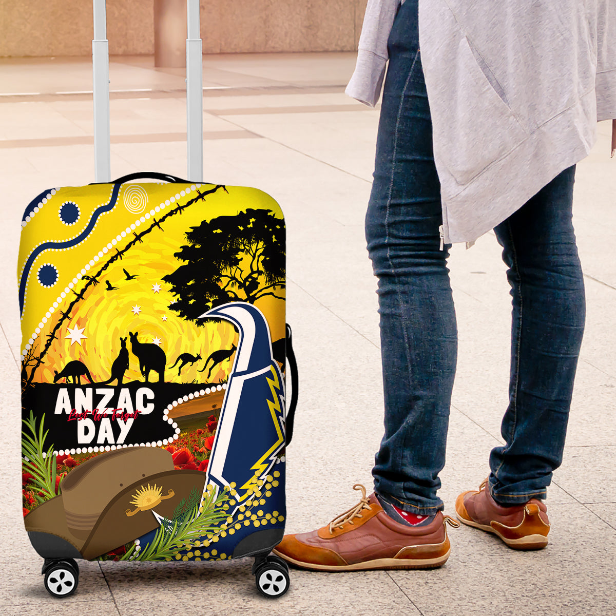 Cowboys ANZAC Day Luggage Cover Rosemary Starring Night Style