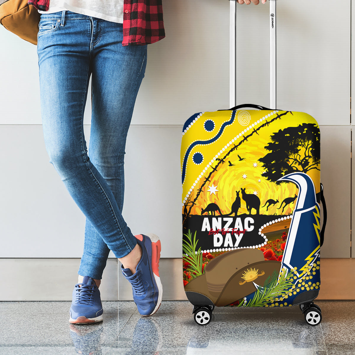 Cowboys ANZAC Day Luggage Cover Rosemary Starring Night Style