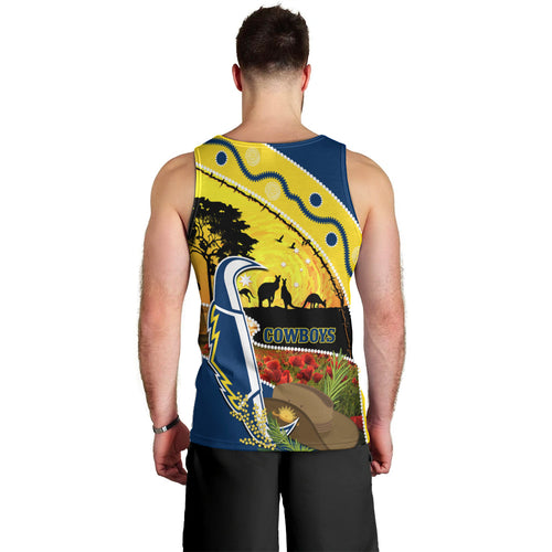 Cowboys ANZAC Day Men Tank Top Rosemary Starring Night Style