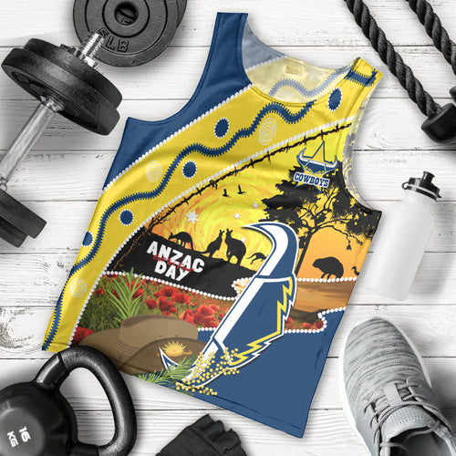 Cowboys ANZAC Day Men Tank Top Rosemary Starring Night Style