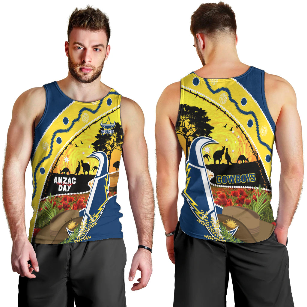 Cowboys ANZAC Day Men Tank Top Rosemary Starring Night Style
