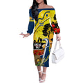 Cowboys ANZAC Day Off The Shoulder Long Sleeve Dress Rosemary Starring Night Style