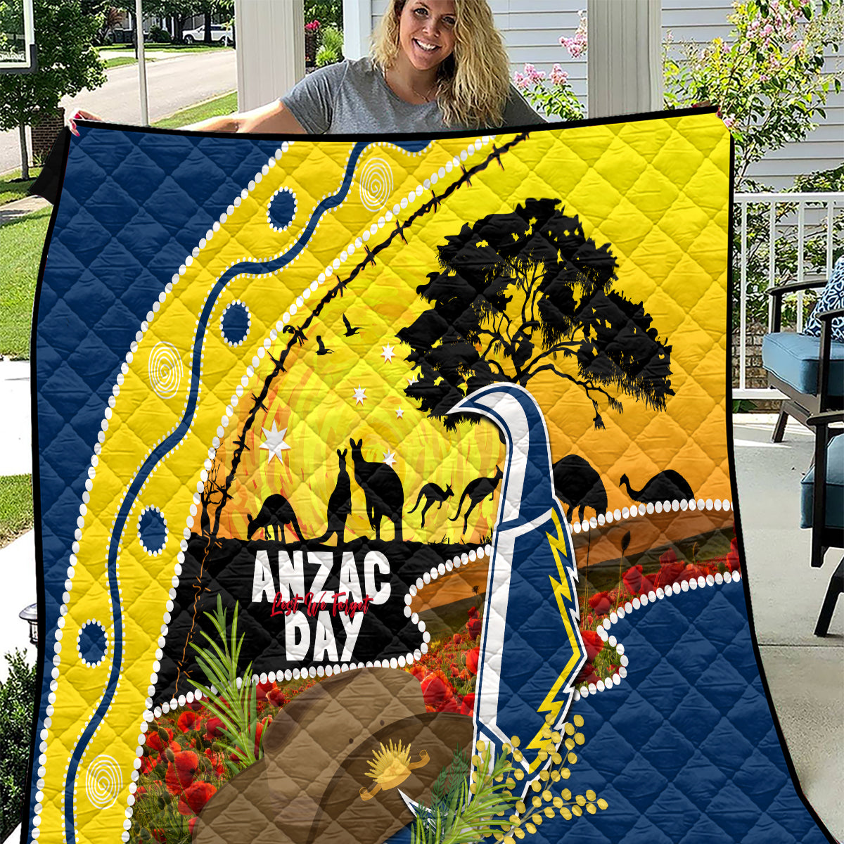 Cowboys ANZAC Day Quilt Rosemary Starring Night Style