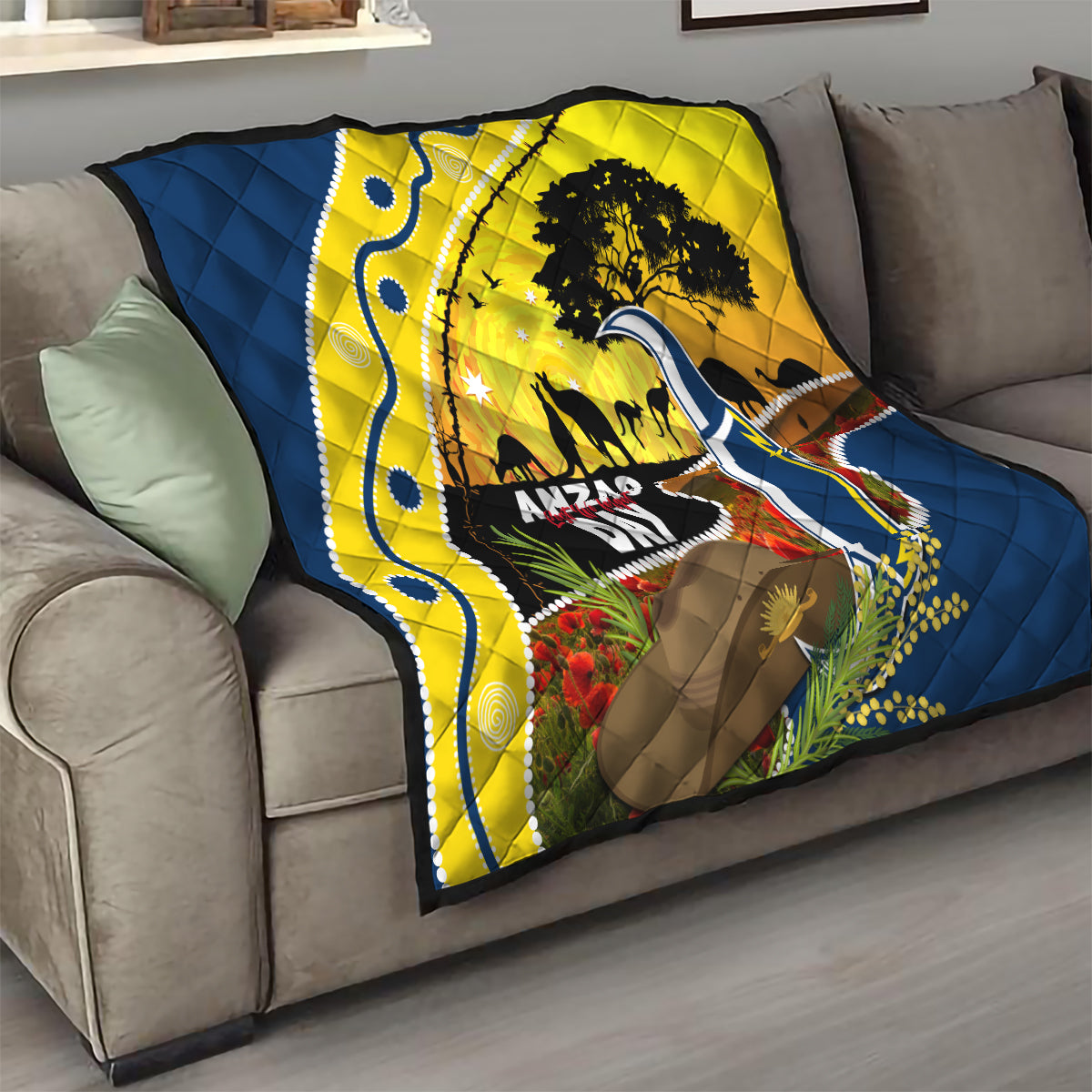Cowboys ANZAC Day Quilt Rosemary Starring Night Style