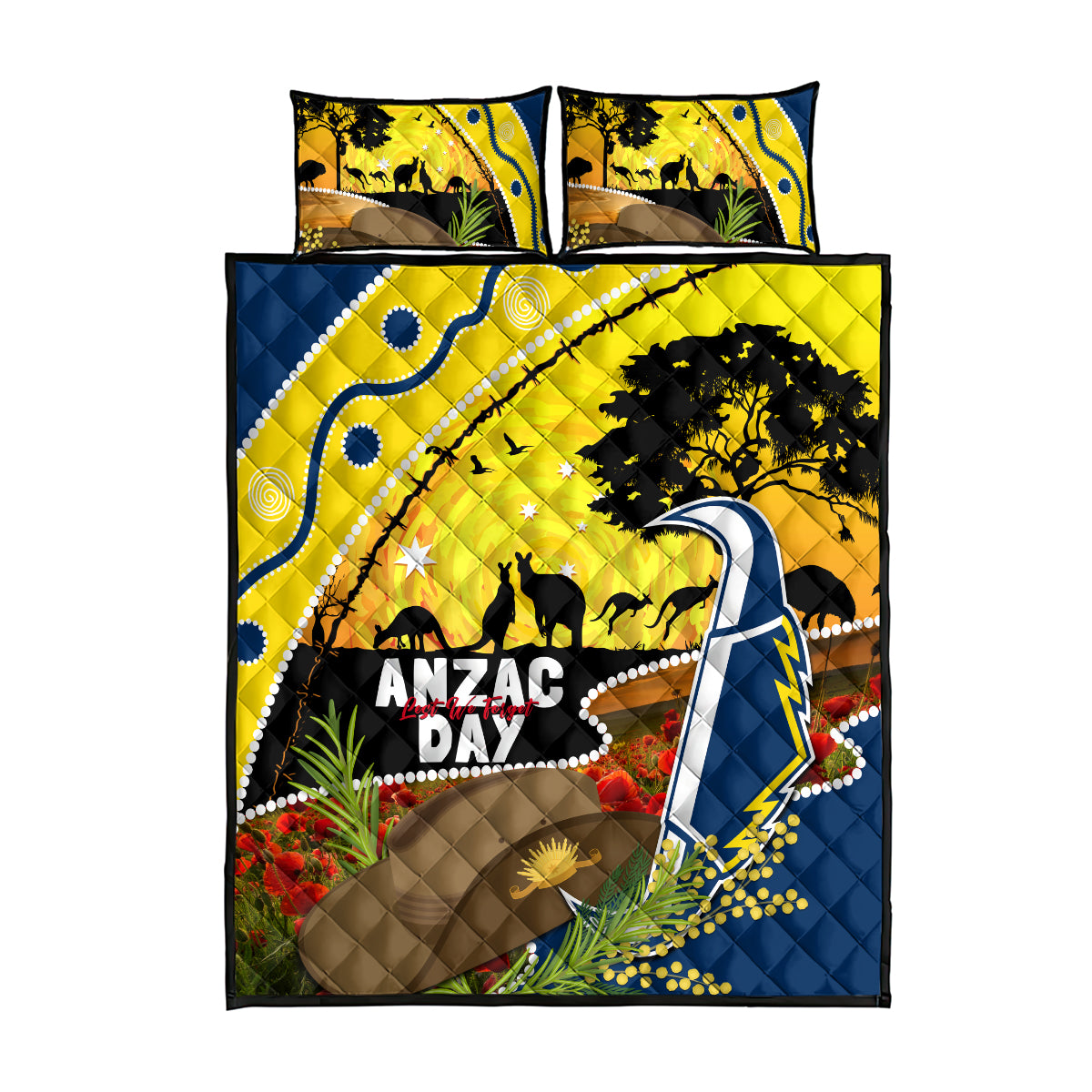 Cowboys ANZAC Day Quilt Bed Set Rosemary Starring Night Style