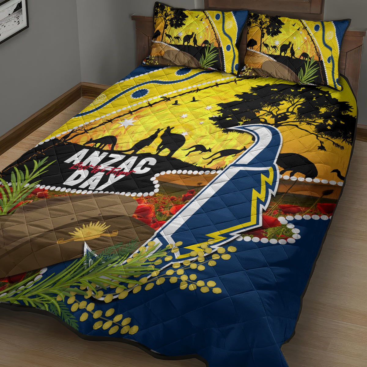 Cowboys ANZAC Day Quilt Bed Set Rosemary Starring Night Style