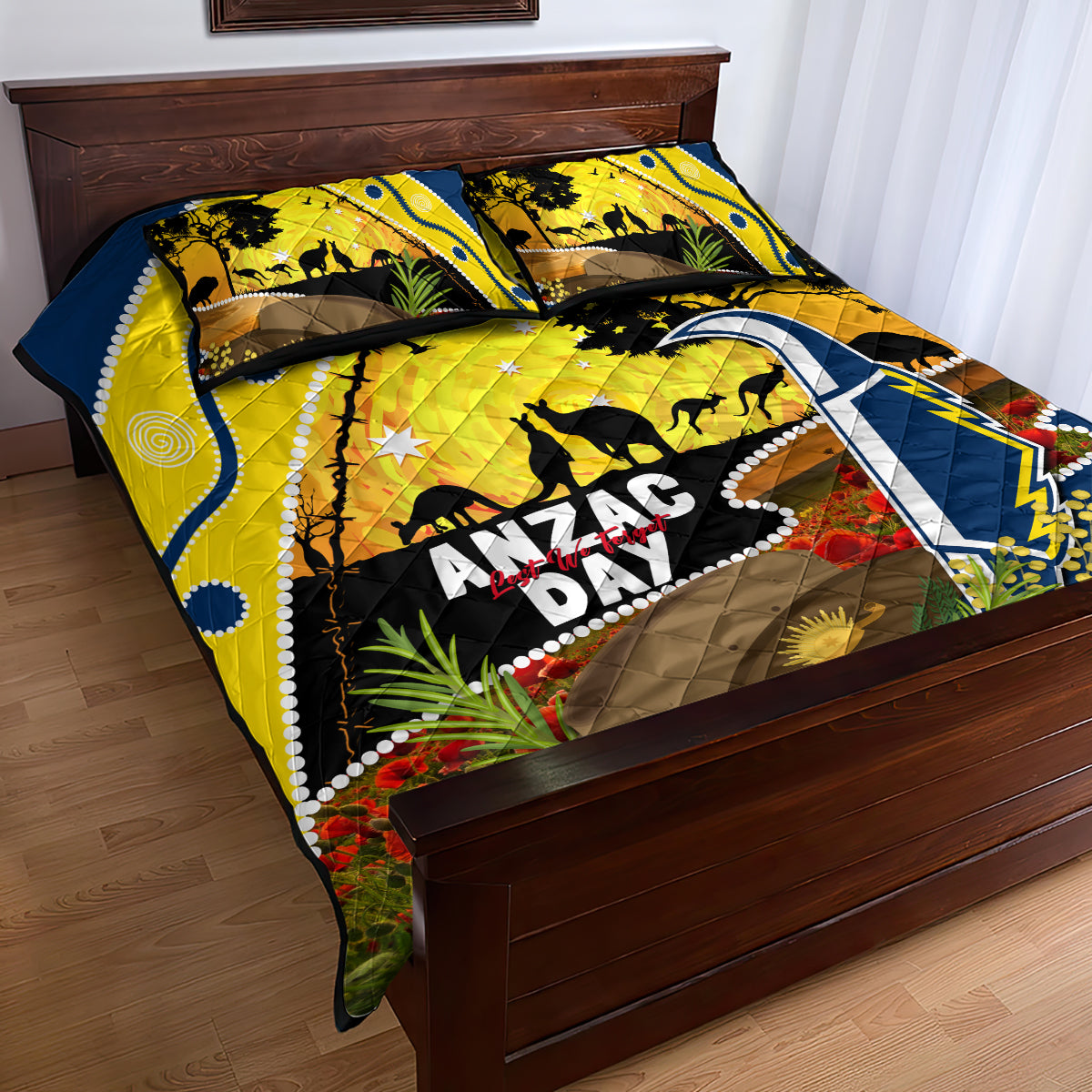 Cowboys ANZAC Day Quilt Bed Set Rosemary Starring Night Style