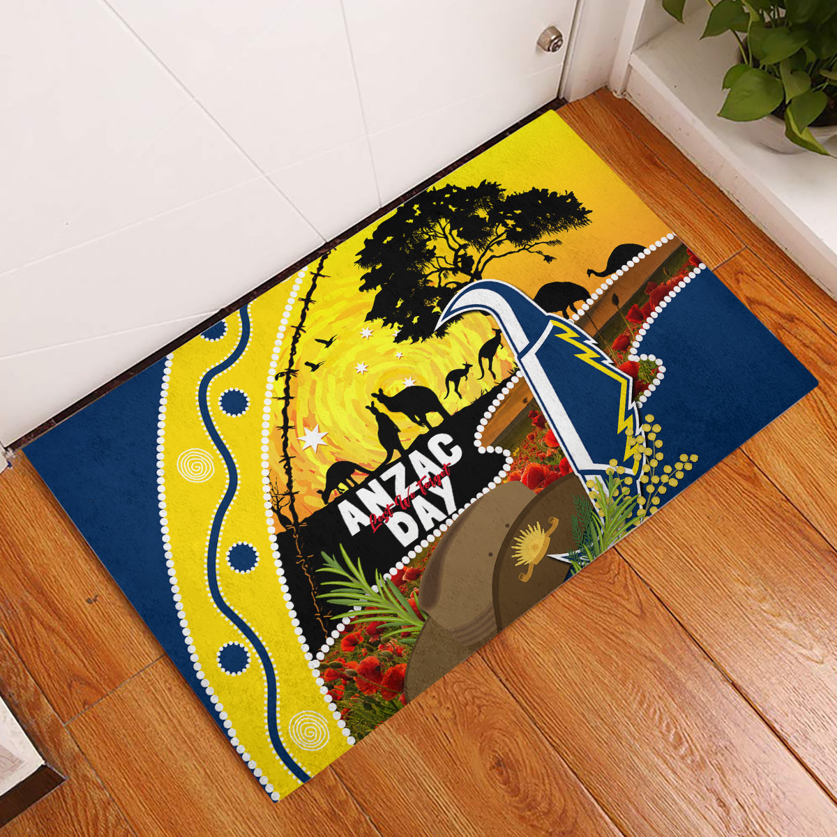 Cowboys ANZAC Day Rubber Doormat Rosemary Starring Night Style