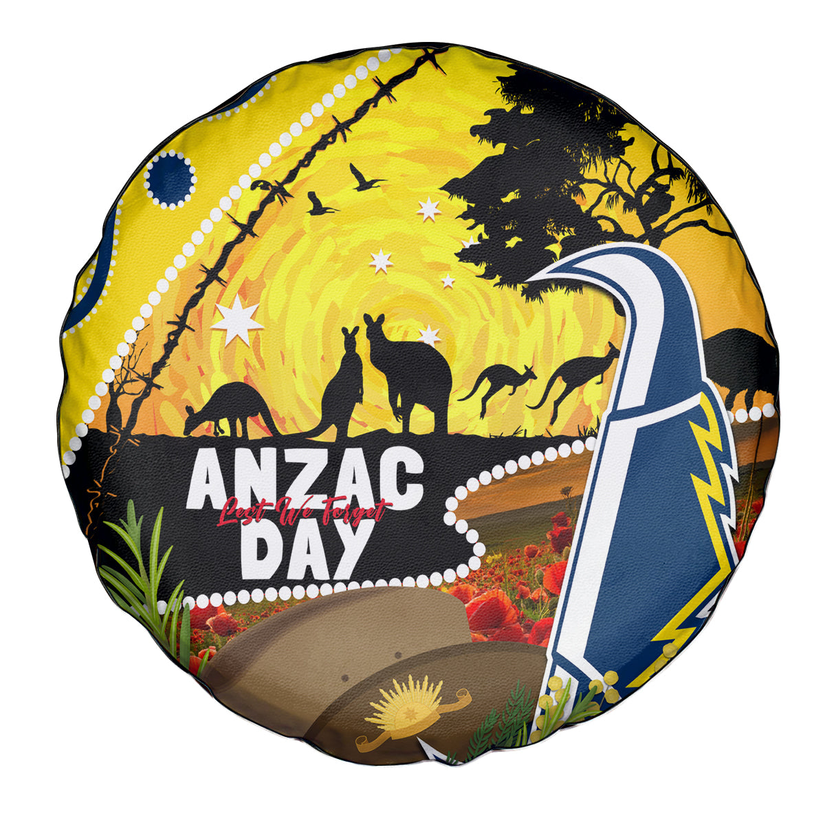 Cowboys ANZAC Day Spare Tire Cover Rosemary Starring Night Style