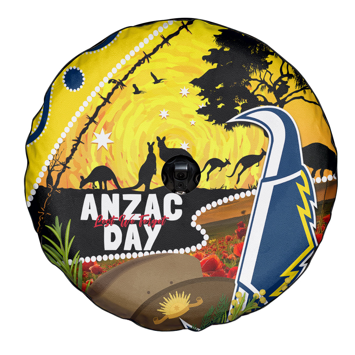 Cowboys ANZAC Day Spare Tire Cover Rosemary Starring Night Style