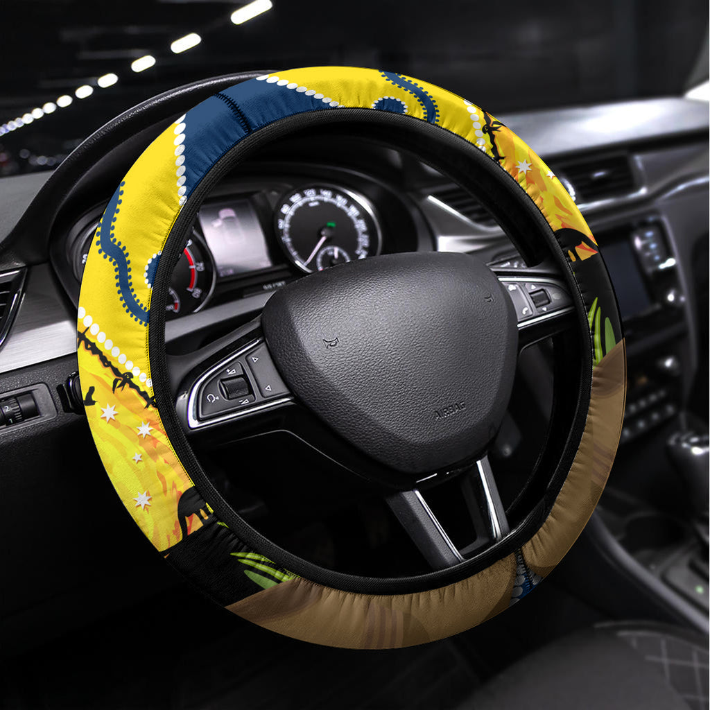 Cowboys ANZAC Day Steering Wheel Cover Rosemary Starring Night Style