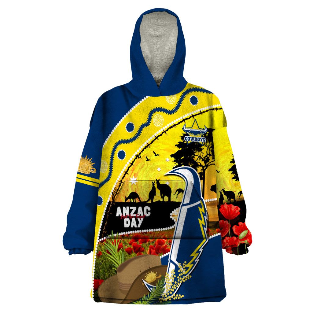 Cowboys ANZAC Day Wearable Blanket Hoodie Rosemary Starring Night Style