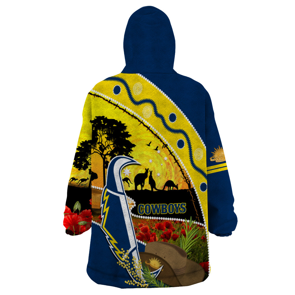 Cowboys ANZAC Day Wearable Blanket Hoodie Rosemary Starring Night Style