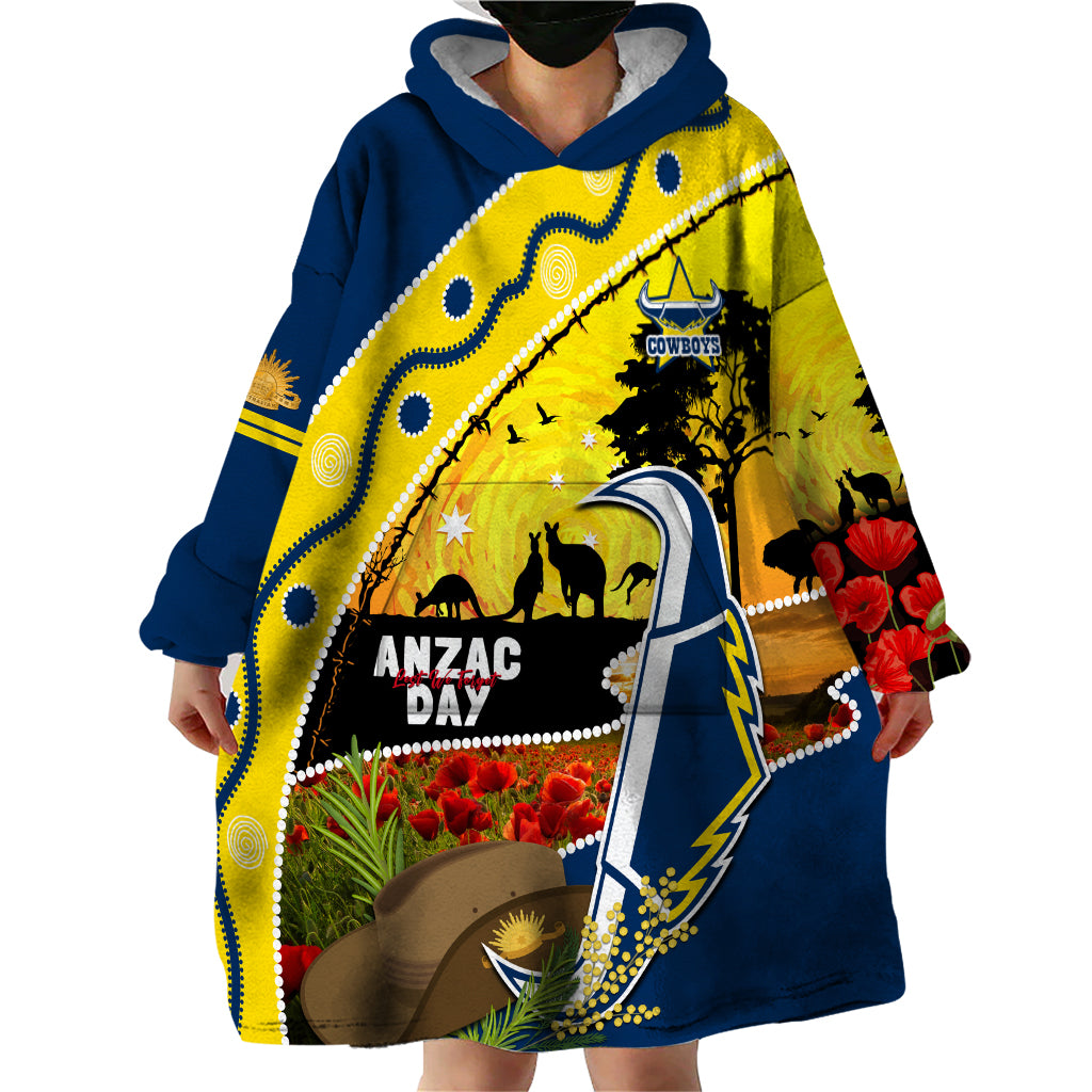 Cowboys ANZAC Day Wearable Blanket Hoodie Rosemary Starring Night Style