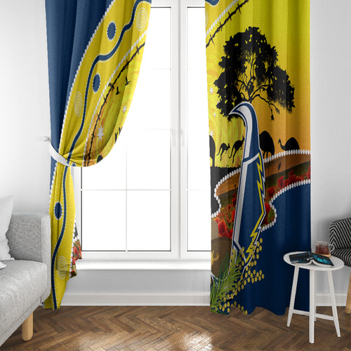 Cowboys ANZAC Day Window Curtain Rosemary Starring Night Style