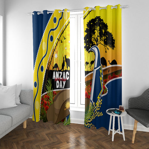 Cowboys ANZAC Day Window Curtain Rosemary Starring Night Style