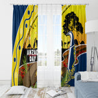 Cowboys ANZAC Day Window Curtain Rosemary Starring Night Style