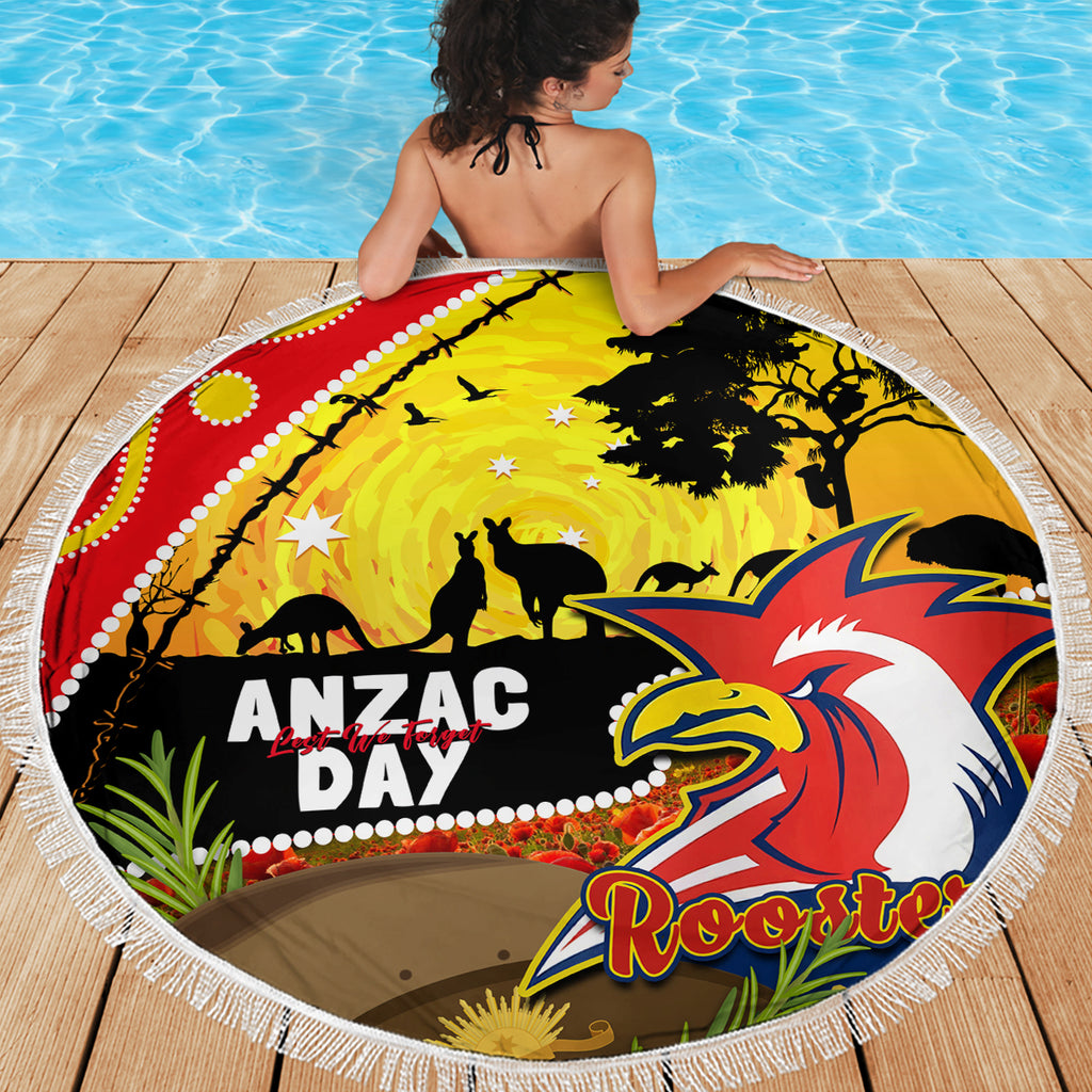 Roosters ANZAC Day Beach Blanket Rosemary Starring Night Style