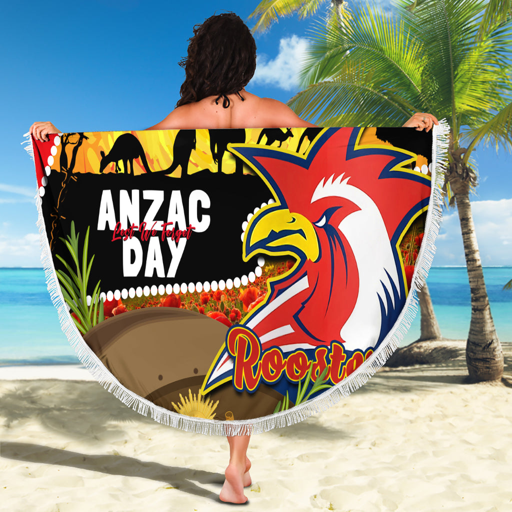 Roosters ANZAC Day Beach Blanket Rosemary Starring Night Style