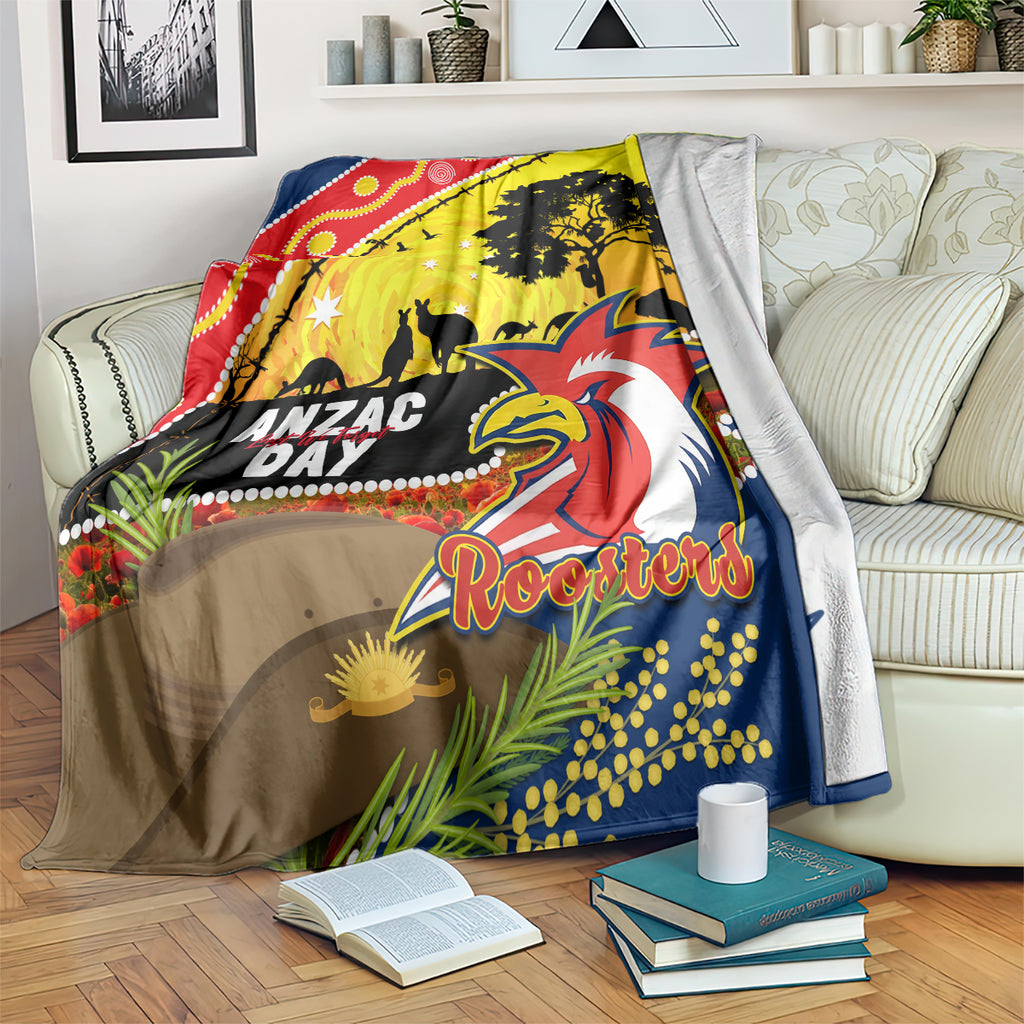 Roosters ANZAC Day Blanket Rosemary Starring Night Style